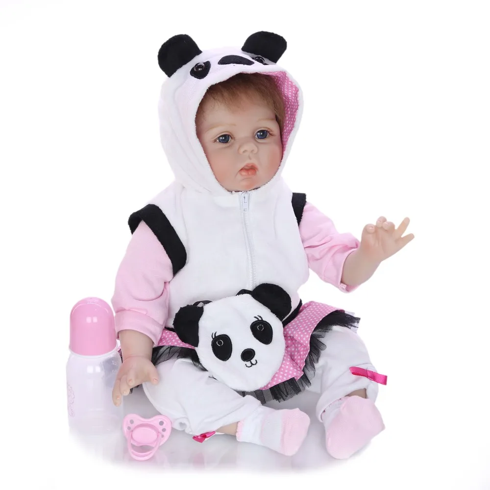 55 см/22 дюйма Мягкая силиконовая кукла для новорожденных Bonecas Baby Reborn cloth