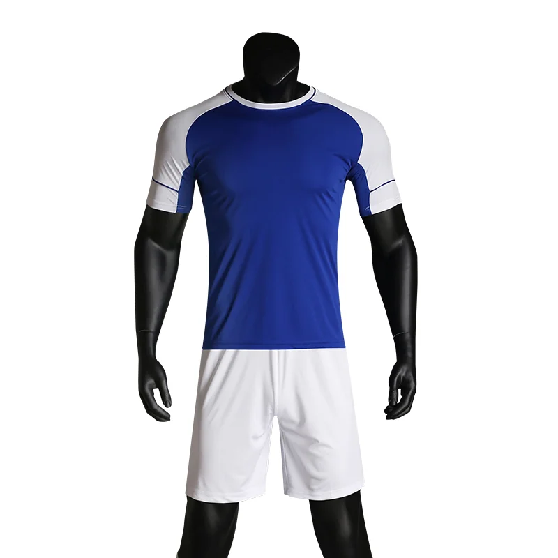 Мужская белая футбольная Джерси с коротким рукавом Футбольная форма для