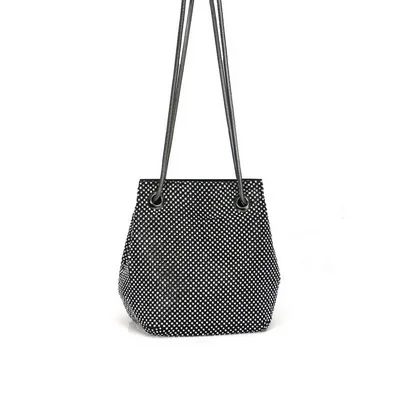 YM1870black GLOIG, дизайн, Женский мягкий клатч, стразы, дамские сумочки, бриллианты, для свадебной вечеринки, вечерние сумочки со змеиной цепочкой - Цвет: YM1870black