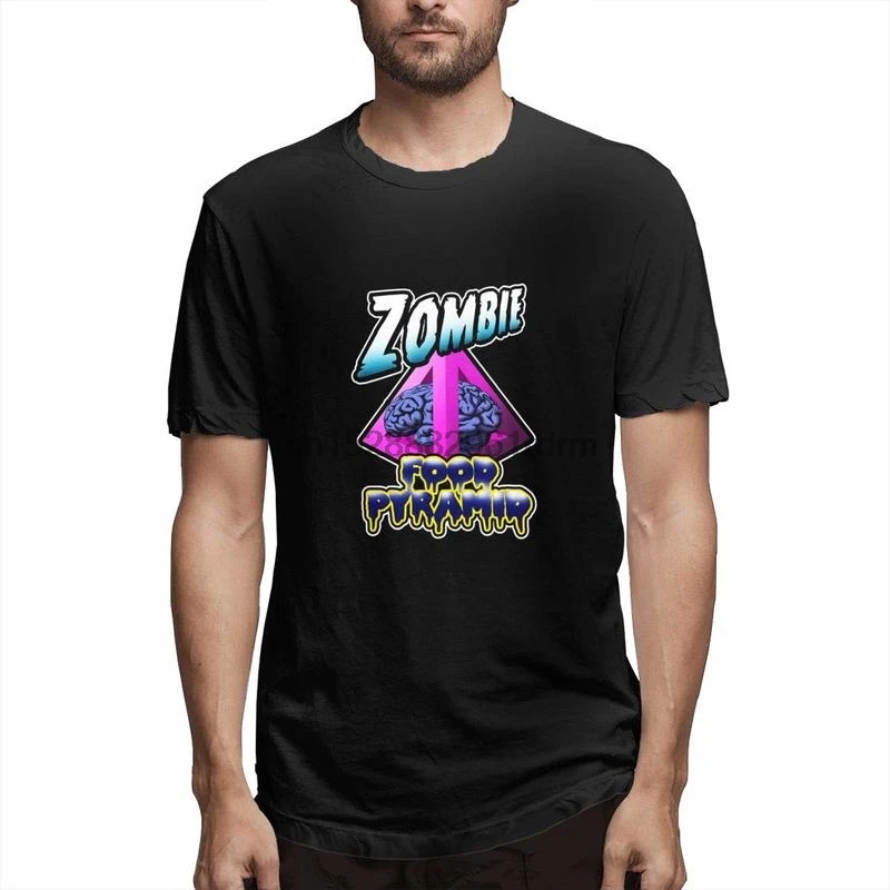 Clothing Zombie Food Pyramid Designed T Shirt O Neck for Man 9945 |