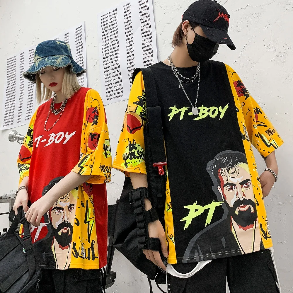 

2020 Funny Men letter Print T-Shirts Streetwear Hip Hop belt Casual Short Sleeve Tees Women Men Hipster Summer Tops Tshirts