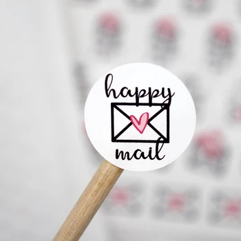 

Personalized Happy Mail Sticker Set Thanks For Supporting Small Business Stickers Thank You For Shopping Small Envelope Seal