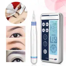 Перманентный макияж цифровая ручка бровей губ подводка для глаз татуировки машина комплект с картриджем иглы ЕС