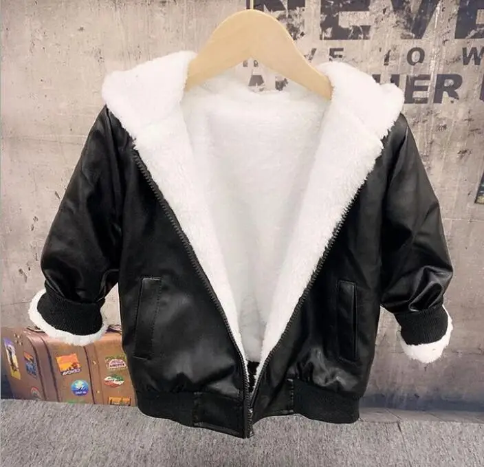 Baby Boys Clothing Sets winter Children's Warm coat,knit sweater,thick jeans 3pcs Suits boys Sports Kids Clothes Fashion Clothes - Цвет: PU coat