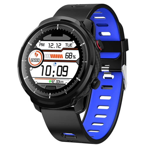 silicone strap blue L3 Смарт-часы водонепроницаемые женские и мужские умные часы с круглым экраном сердечного ритма шагомер вызов сообщение напоминание Интеллектуальный трекер активности - Цвет: silicone strap blue