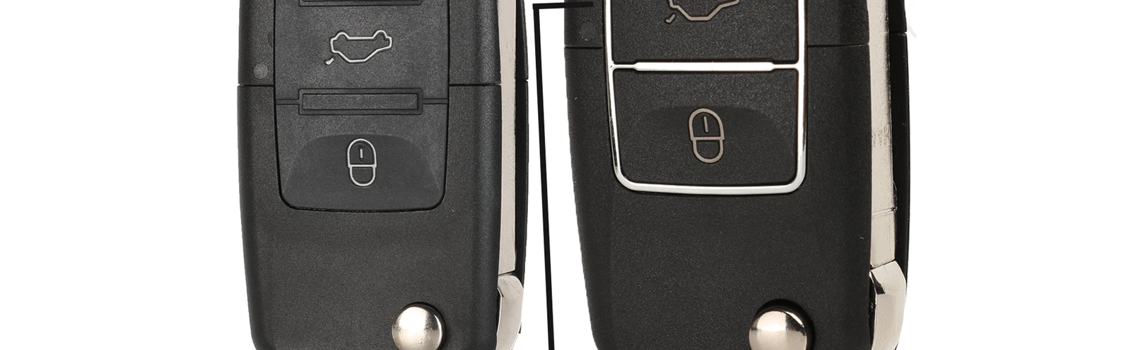 Jingyuqin 3 кнопки складной чехол для дистанционного ключа от машины для Volkswagen VW Golf Passat Polo Jetta Touran Bora Sharan