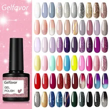 Гель-лак для ногтей Gelfavor Полуперманентная УФ светодиодсветодиодный лампа Блеск для маникюрного набора базовое и верхнее покрытие для ногтей гель-лаки Гель-лак для ногтей Gelfavor Полуперманентная УФ светодиодсветодиодный лампа Блеск для маникюрного набора базовое и верхнее покрытие для ногтей гель-лаки