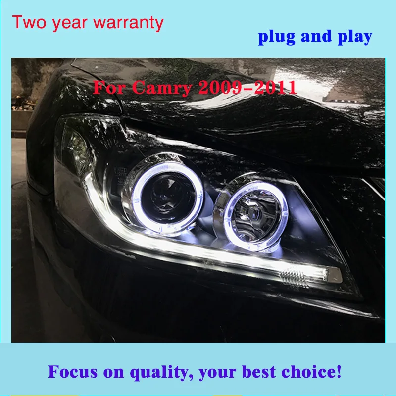 Автомобильный Стайлинг для 2009-2011 Camry фары светодиодная фара дальнего света Camry светодиодный DRL динамический поворотник hid фары аксессуары