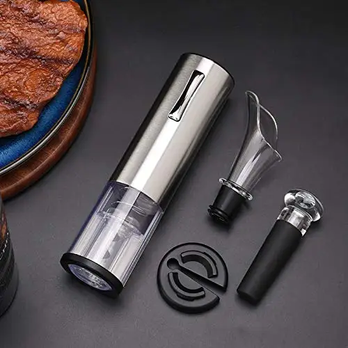 Электрическая открывалка для бутылок вина, USB перезаряжаемая Беспроводная автоматическая штопор открывалка для бутылок вина с вакуумной пробкой для вина
