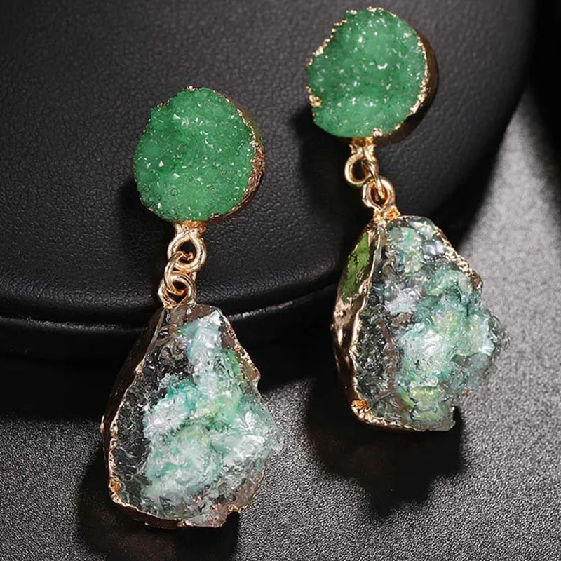 

2019 Aretes Ohrringe Oorbellen Pendientes Earrings Niche Exaggerated Design Imitation Of Natural Irregular Eardrop Personality