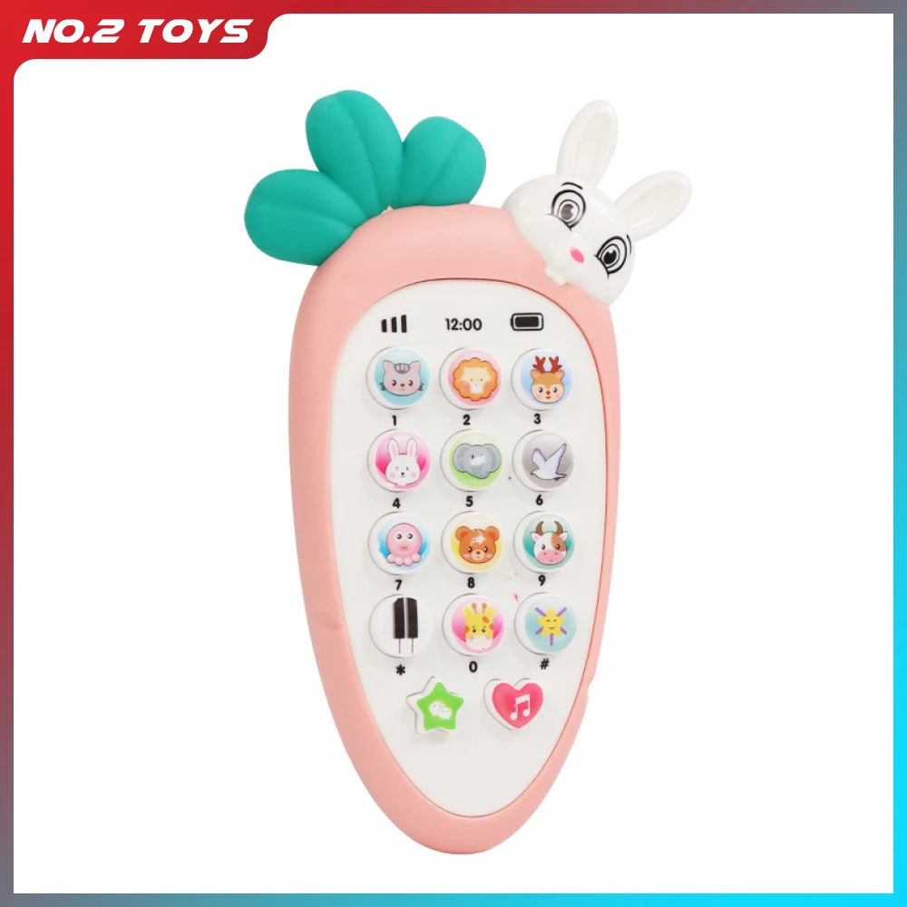 Baby Musical Mobile Phone Toy Early Learning Cute Rabbit Telephone Machine Early Learning Toys with Music Educational Kids Toy 3