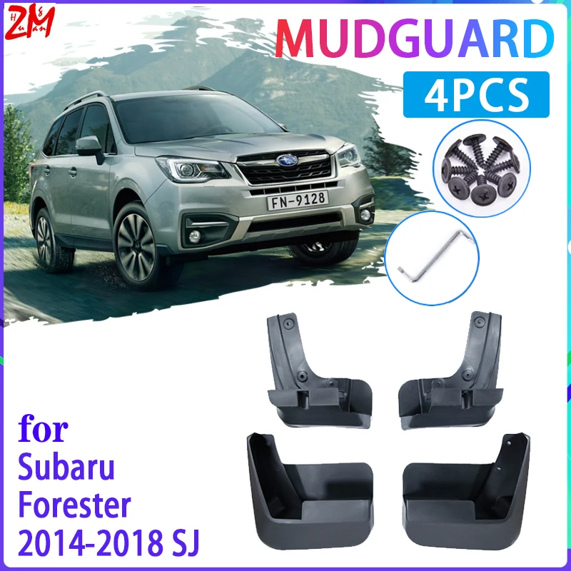 4 PCS Car Mud Flaps for Subaru Forester SJ 2014~2018 2015 2016 2017 Mudguard Splash Guards Fender Mudflaps Auto Accessories | Автомобили и