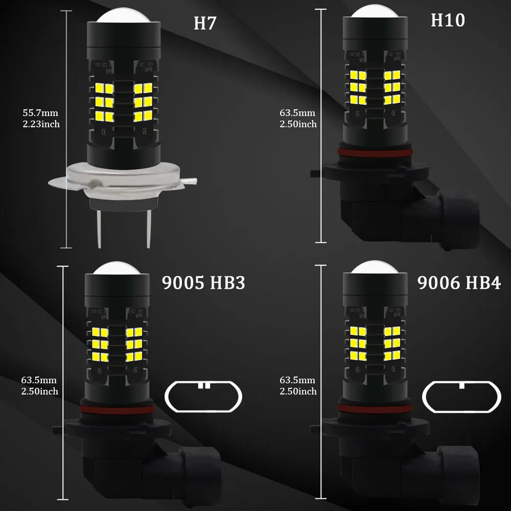 KAMMURI H8 H11 светодиодный 9005 HB3 9006 HB4 светодиодный лампы H10 P13W PSX26W PS19W H16 5202 PS X 24W Автомобильные противотуманные фары автомобили DRL для автомобильных фар
