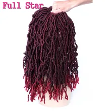 Полная звезда Faux Locs Bobbi Boss Nu Locs вязаные волосы 18 дюймов 21 прядь/упаковка Омбре черный 4# жучок крючком косы синтетические волосы