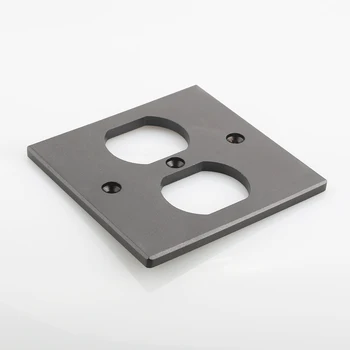 

1 piece US Socket AC Power Duple Receptacle Cover Outlet Wall Plate Panel 8.5x8.5cm black