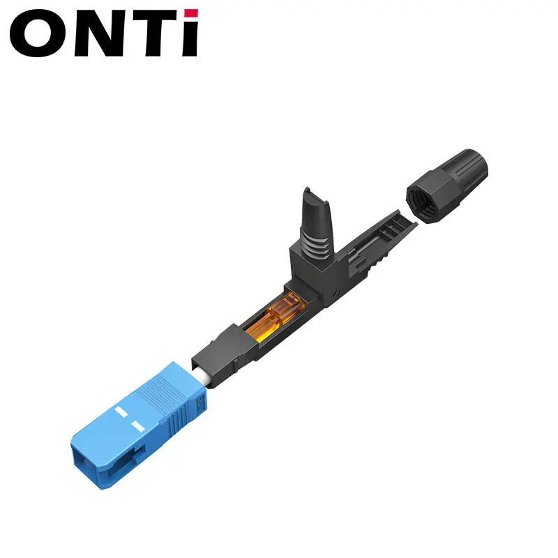 ONTi 200PCS FTTH SC APC Single Mode SC UPC Fiber Optic Quick Connector FTTH Fiber Optic 5