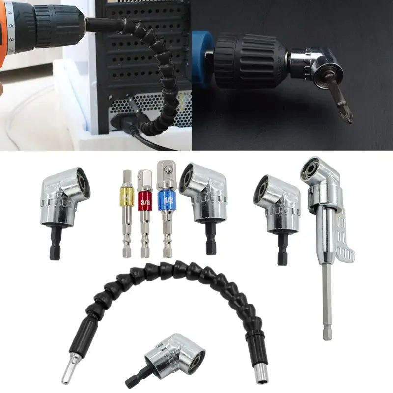 

105 Degree Angle Extension Right Driver 1/4 Inch Right Angle Extension Shank Quick Change Electric Screwdriver Tool