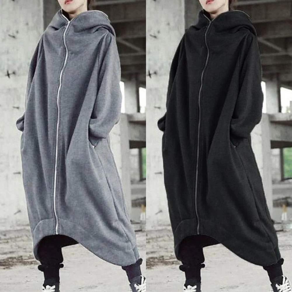 Women Hooded Coat Jackets Plus Size Jackets Female Long Sleeve Zip Street Jackets Ladies Winter Outerwear Thin Windbreakers