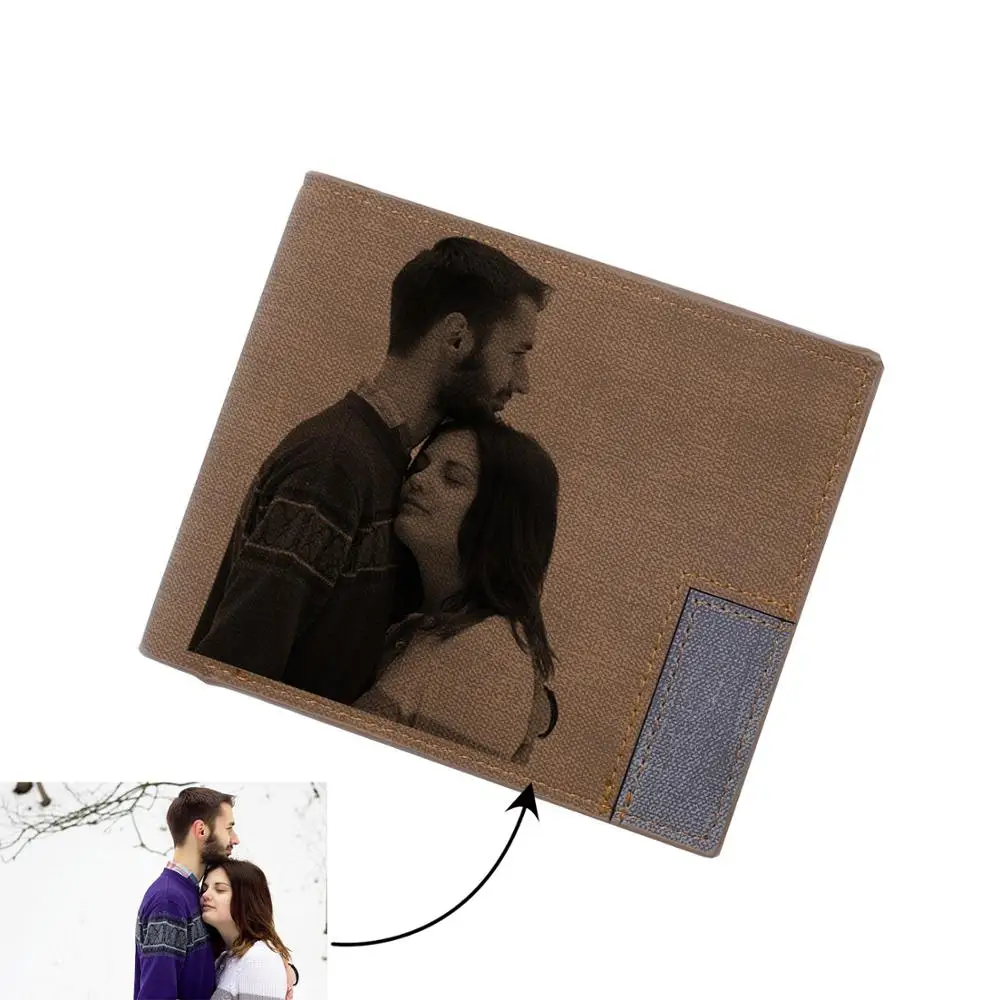 

Wallet Men's New No Logo Custom Carving Picture Wallet Personalized Custom PU Leather Wallets Holiday Gift Custom Purse For Him