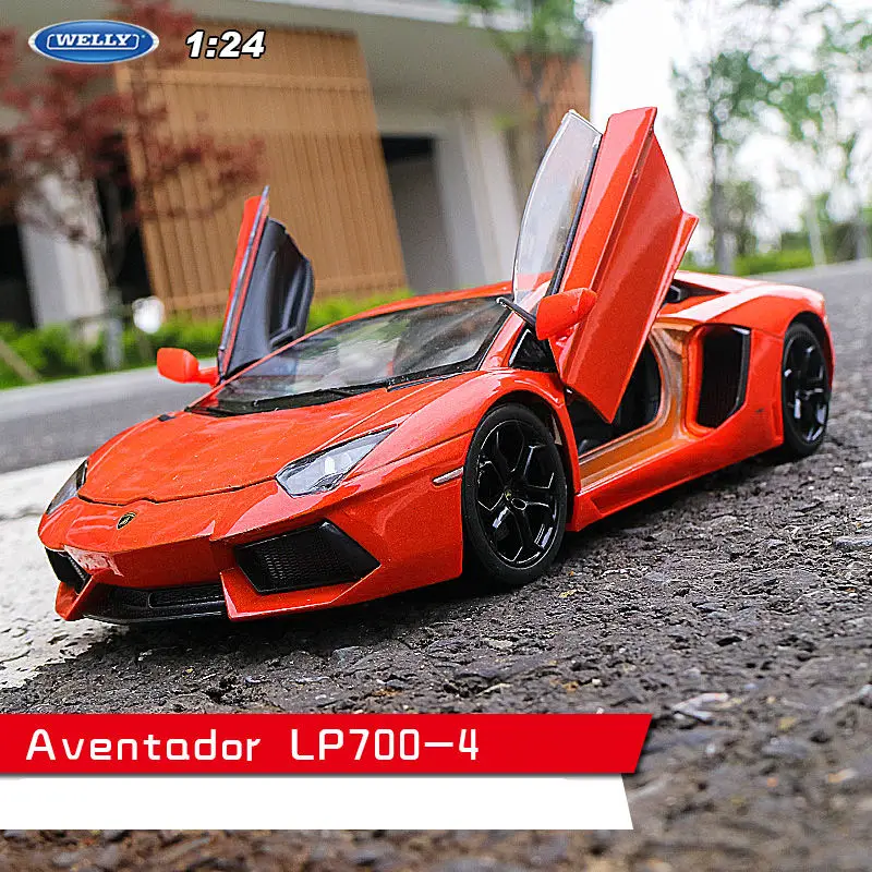 welly 1:24 Lamborghini LP610-4 car alloy car model simulation car decoration collection gift toy Die casting model boy toy - Цвет: LP700-4