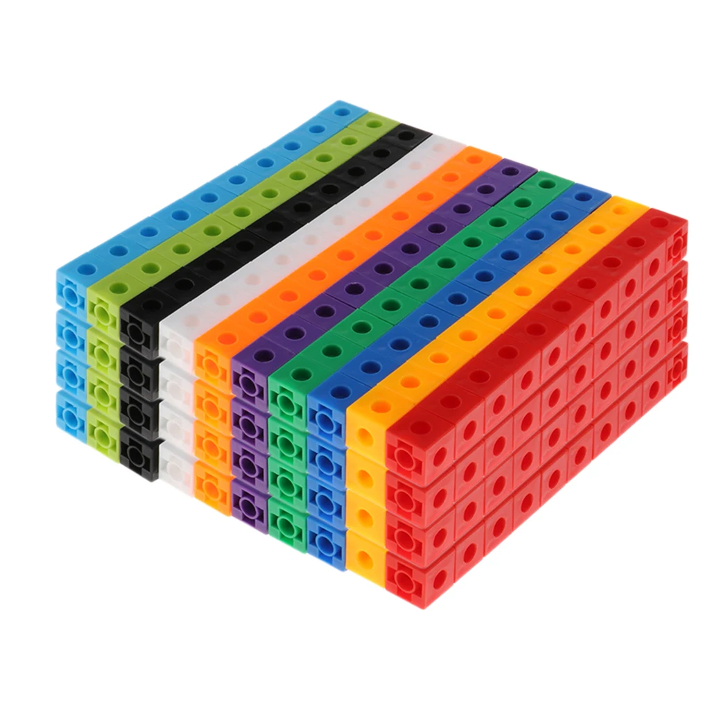 400Pcs 10 colors Multilink Linking Cubes/Maths Manipulative/ Counting Blocks