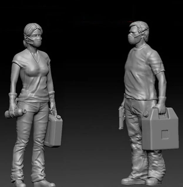 

1/35 Resin Model Building Kit Figure Lifting water