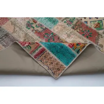 

211x300 Cm Multicolor Handmade Modern Patchwork Rug-7x10 Ft