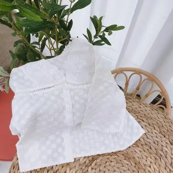 

2020 new wholesale girls dobby shirt fashion spring cotton girls blouse 1-6t HO496