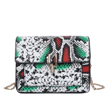

Fashion Women's Shoulder Bags Luxury Girls Messenger Bags Serpentine Pu Leather Women Crossbody Bag 2020 Designer Chains Handbag