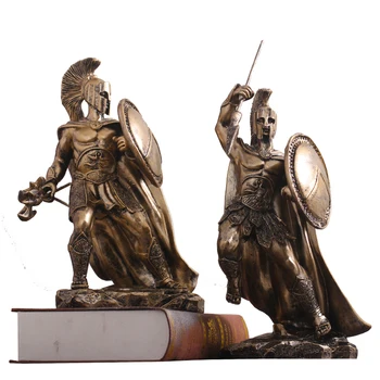 

Ancient Rome Ornament Sculpture Middle Ages Character Statue Resin Desktop Justice Warrior Figurines Home Office Decorate R2742