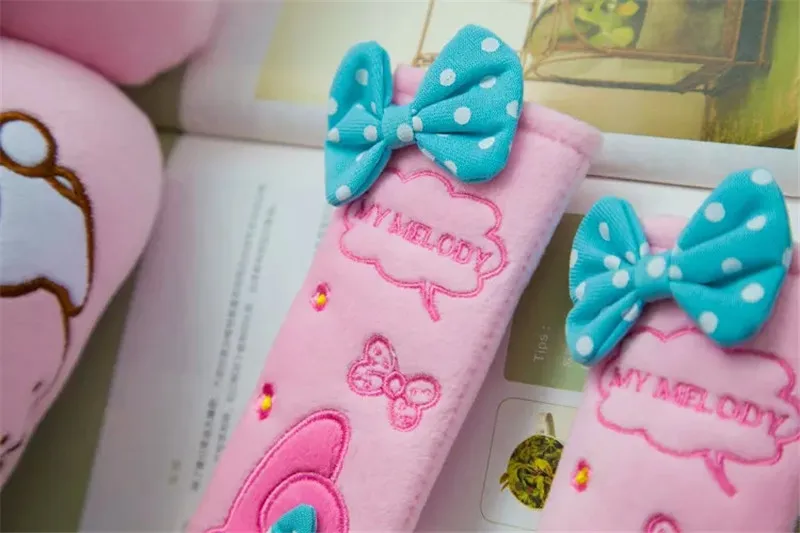 1 шт. мультфильм Cinnamoroll Собака Мелодия сиденье обивка ремней милый Sakura momoko автомобильный плечевой протектор pad автомобильный ремень безопасности чехлы