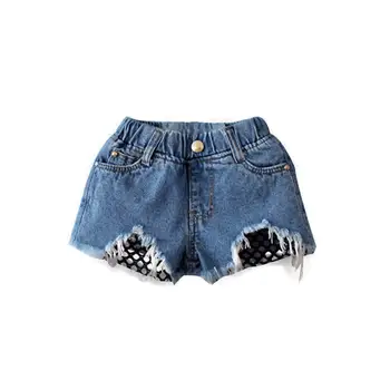 

Toddler Kids Baby Girls Clothes Fishing Net Hole Demin Shorts Short Jeans Pants Children quality Pants for Baby Boys Pants new