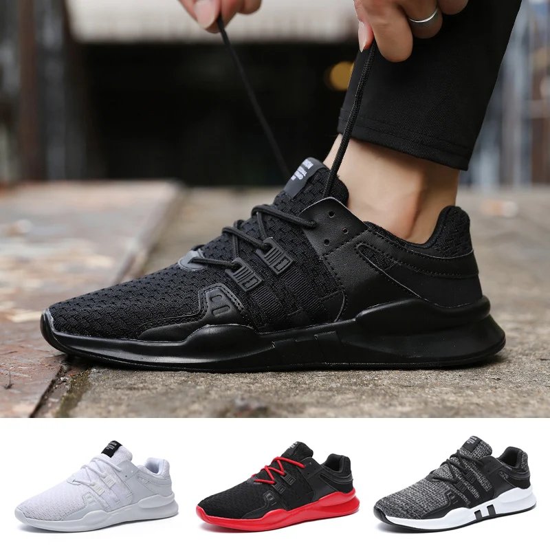 

2019 Spring Autumn Breathable Shoe Chunky Platform Sneakers Men's Mesh Fabric Comfortable Breathable Summer Running Shoes H66