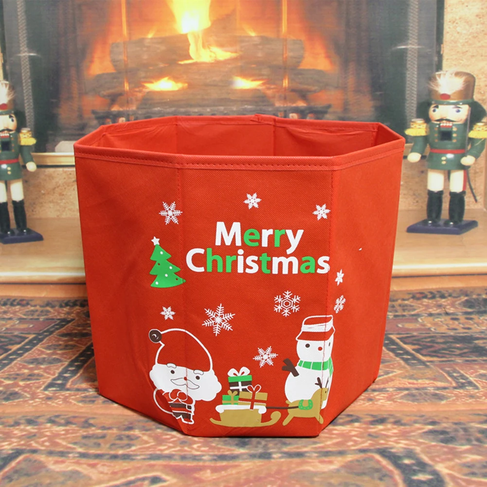 Folding Snowmen Base Box Xmas Tree Foot Cover Non-woven Storage Box Xmas Decor Multifunction Durable Christmas Tree Skirt Box - Цвет: snowman
