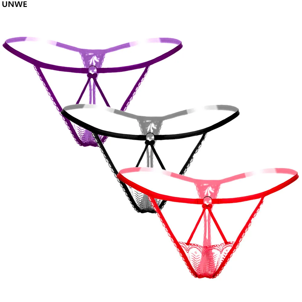 Эротические кружевные трусики UNWE прозрачные стринги с низкой посадкой|Трусики| |