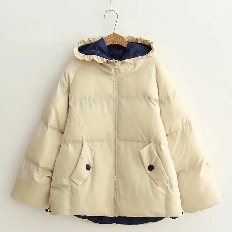 

Cotton Coat Student Winter New Style College Style BF Cotton-padded Jacket down Coat Loose-Fit down Feather Cotton Overcoat S253