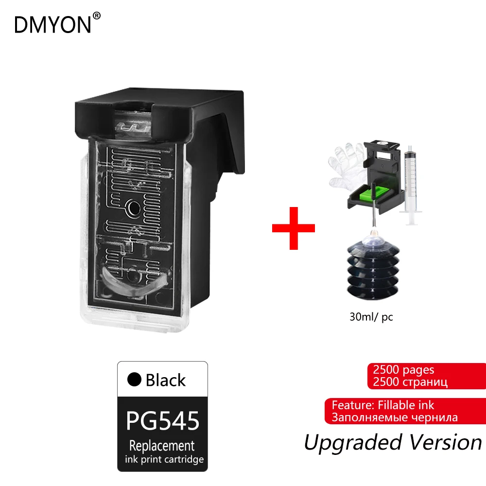 DMYON PG545 CL546 сменный картридж для принтера для Canon 545 546 для Canon Pixma MG2950 MG2550 MG2500 MG3050 MG2450 MG3051 MX495 принтер - Цвет: Black