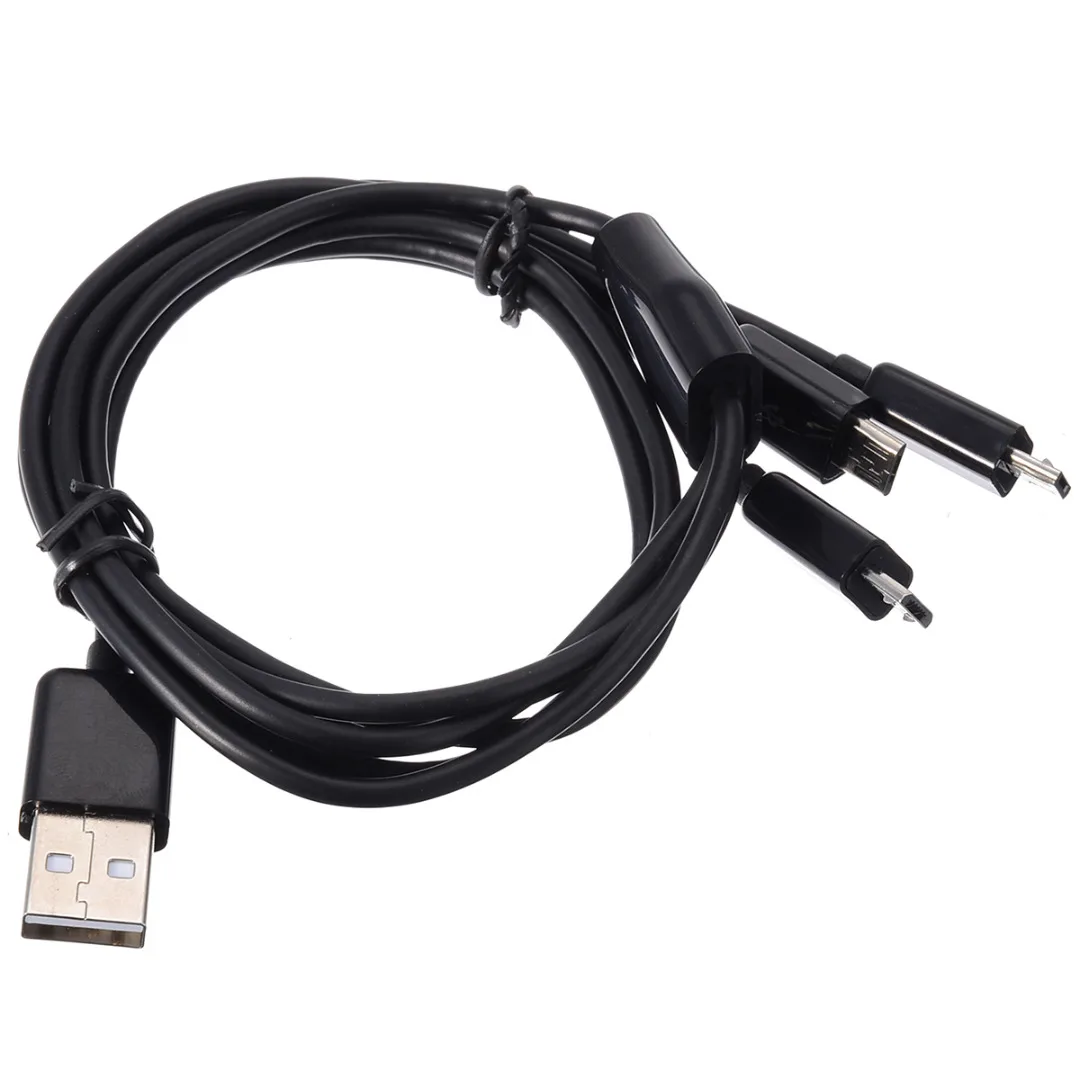 USB 2,0 Мужской до 3 Micro USB 2,0 Мужской Y разветвитель зарядный кабель для передачи данных Шнур для huawei P30 P20 P10 pro lite зарядное устройство Шнур для Xiaomi
