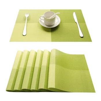 

Topfinel PVC Decorative Vinyl Placemats for Dining Table Runner Linens place mat in Kitchen Accessories Cup Wine mat coaster pad