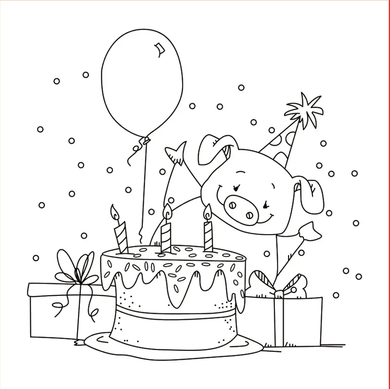 

10x10 Piglet birthday Transparent Clear Silicone Stamp Seal for DIY scrapbooking photo album Decorative clear stamp