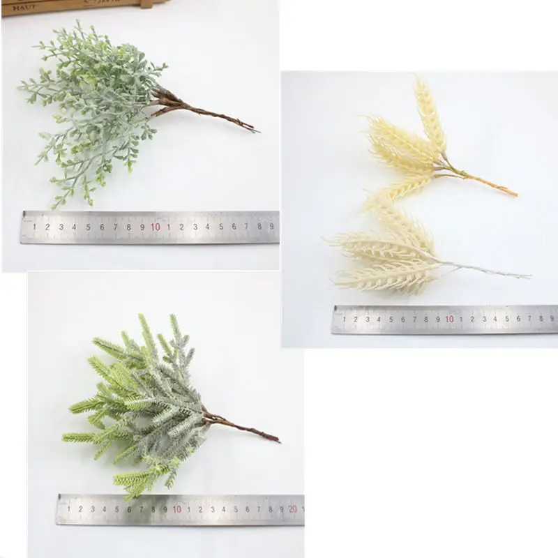 1pcsmulacion planta verde hoja de eucalyptus imitación rama seca искусственный flor falsa boda Fotografia prop Decoration del hogar