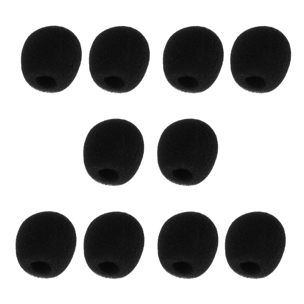 10Pcs Mini Microphone Cover Headset Replacement Foam Microphone Cover Mic Cover Windshield Headset Wind Shield Foam Hot Sales