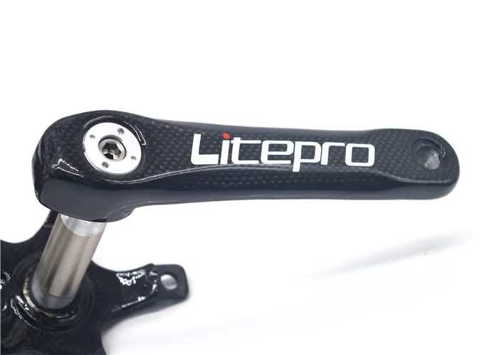 Litepro велосипед Сверхлегкий карбоновый коленчатый набор 130 BCD 412 складной велосипед шатун для дорожного велосипеда 170 мм части велосипеда