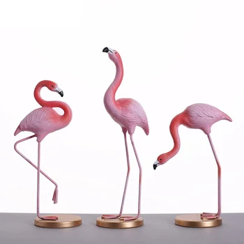 

Nordic Style Creative Flamingo Resin Ornaments Home Livingroom Table Figurines Crafts Bookshelf Desktop Accessories Decoration