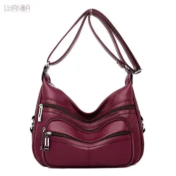 

Crossbody Bags Fashion Ladies Shoulder Messenger Bags PU Leather Famous Designer Female High Quality Classic Simple Women Bag