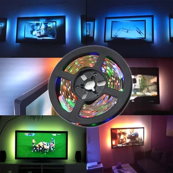 

LED String Mood Light Party Computer Home Decor LED Strip Flexible USB 3 Keys Backlight TV Durable Multi Color Battery Operated