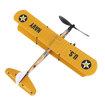 

Novelty 18 Inches Kids Toys Model Rubber Band Powered Aircraft Model Parent-child Interactive Entertainment Toys Kid Puzzle Gift