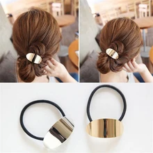 Простая металлическая овальная веревка для волос, Женская эластичная повязка для волос, головные уборы для девочек, повязки на голову, модные свадебные аксессуары украшения для волос, ювелирные изделия