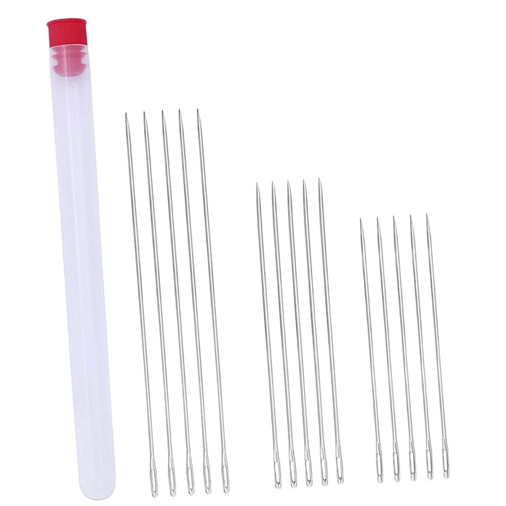 20Pcs 89/100/150/175mm Long Needles Large Big Eye Needle for Sewing Quilting 20Pcs 89/100/150/175mm Long Needles Large Big Eye Needle for Sewing Quilting