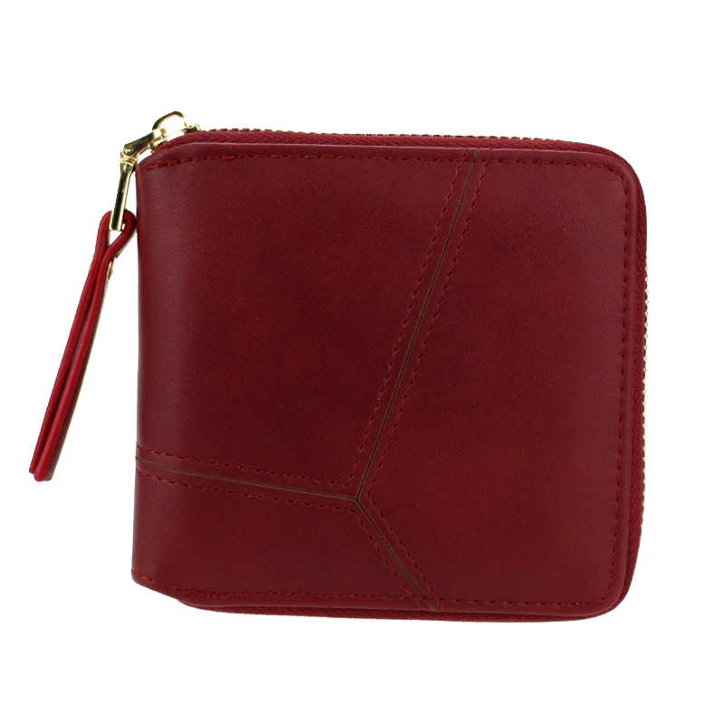 Square Small Women Wallet Pu Leather Female Purse 2024 Brand Designer Lady Wallet Short Girl Purse Zipper Card Holders 5